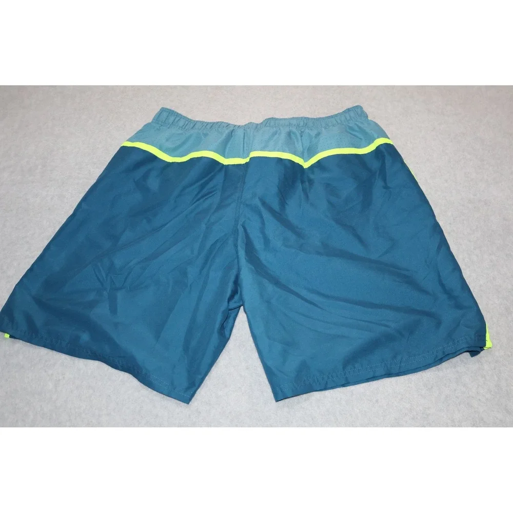 Nike Swimming Trunks Mens XXL Blue Volt Mesh Lined Board Shorts Gym Workout